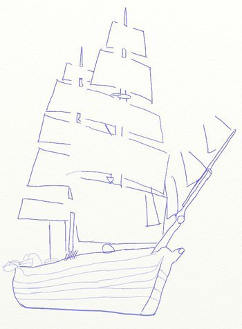Segelschiff zeichnen - Anleitung-dekoking-com-1