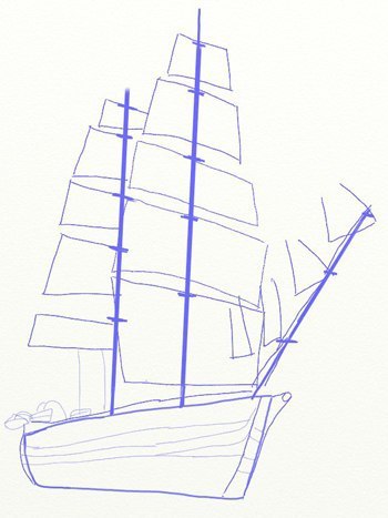 Segelschiff zeichnen - Anleitung-dekoking-com-4