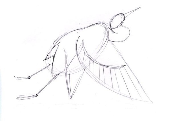 Storch zeichnen - einfach und schnell-dekoking-com-1