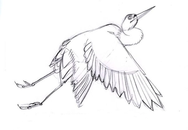 Storch zeichnen - einfach und schnell-dekoking-com