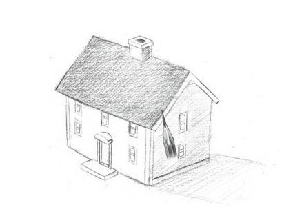 Haus selber zeichnen - Anleitung-dekoking-com-1