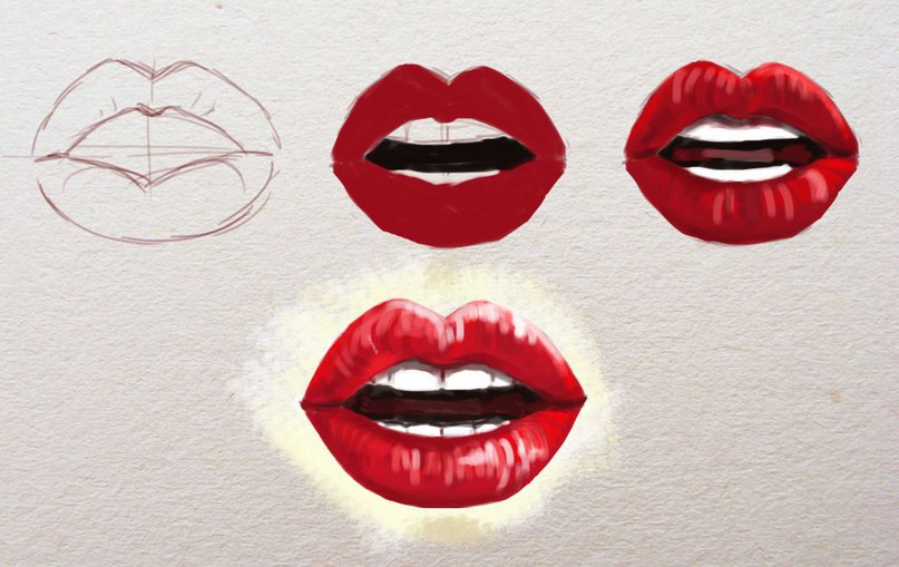 Lippen zeichnen für Anfänger - Zeichnen lernen-dekoking-com-4