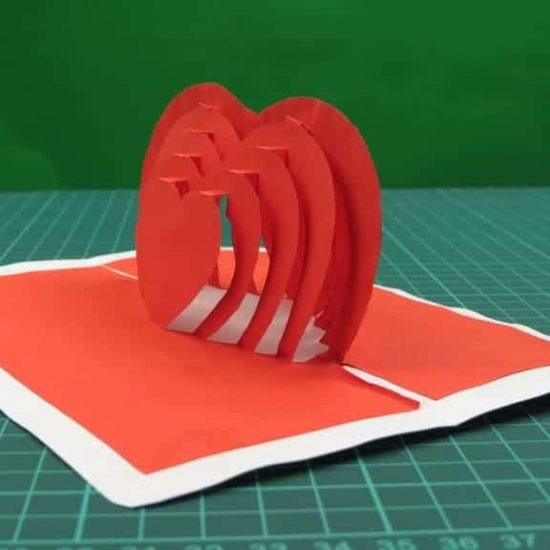 3D Valentinskarte selber basteln