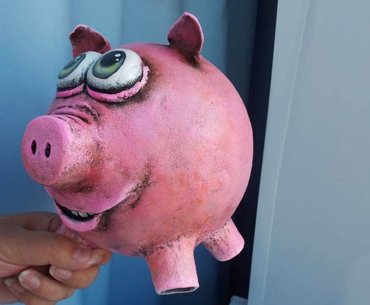 Schwein aus Papier Bastelanleitung