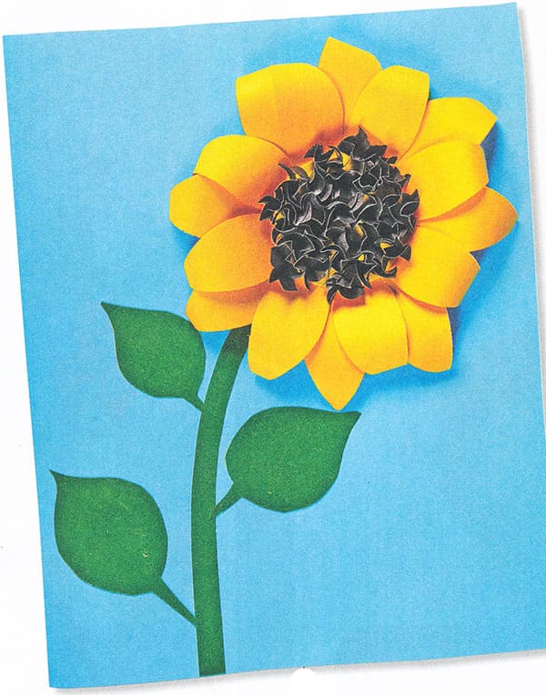 Sonnenblume aus Papier basteln