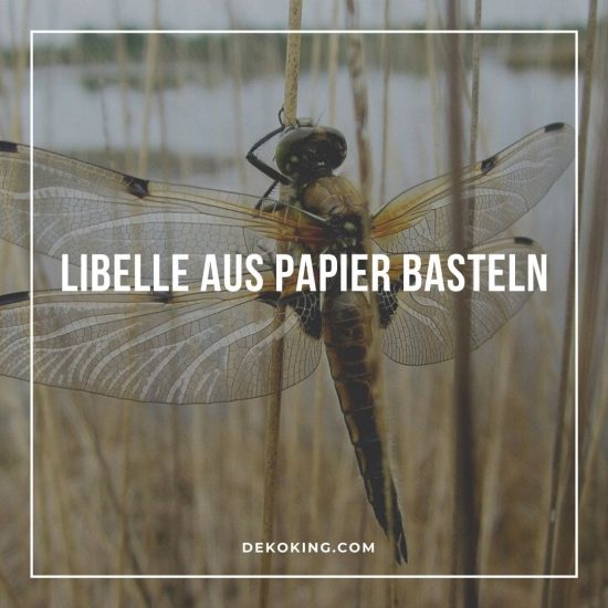 Libelle aus Papier basteln - Anleitung